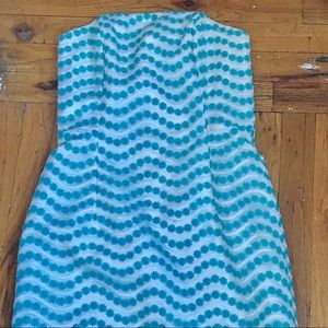 Blue flower striped Lilly Dress